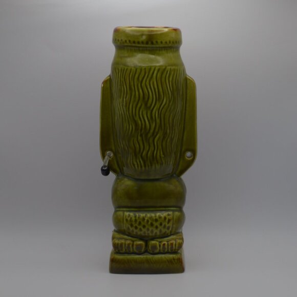 Tiki Farm 2000 Greenish Brown 8 inch Tiki (Kula pepe Jungle Green Squid) - Picture 3 of 5